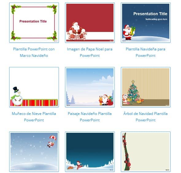 Plantillas Power Point tarjetas navidad
