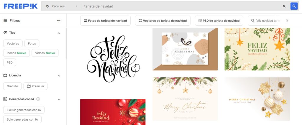 Freepik Plantillas tarjetas navidad