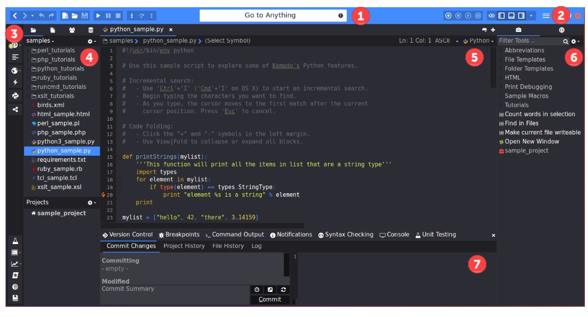 Editores de texto Komodo