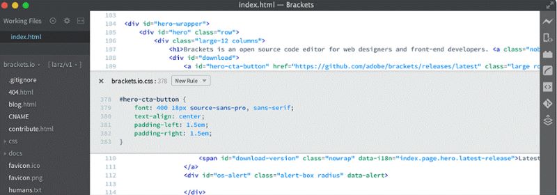 Brackets editores de código gratuitos
