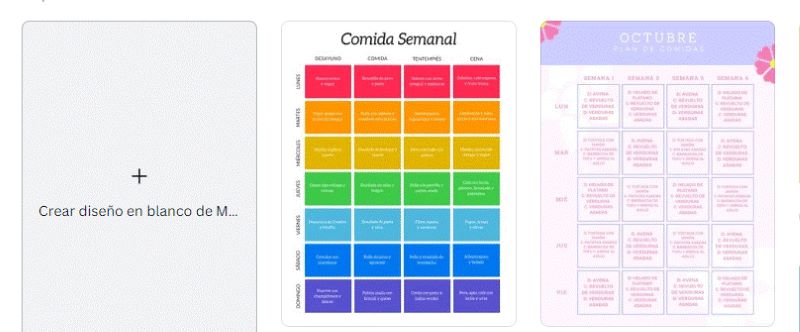 Canva Menús Saludables