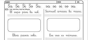 fichas para repasar la lectura