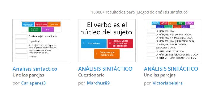 Juegos de sintaxis.