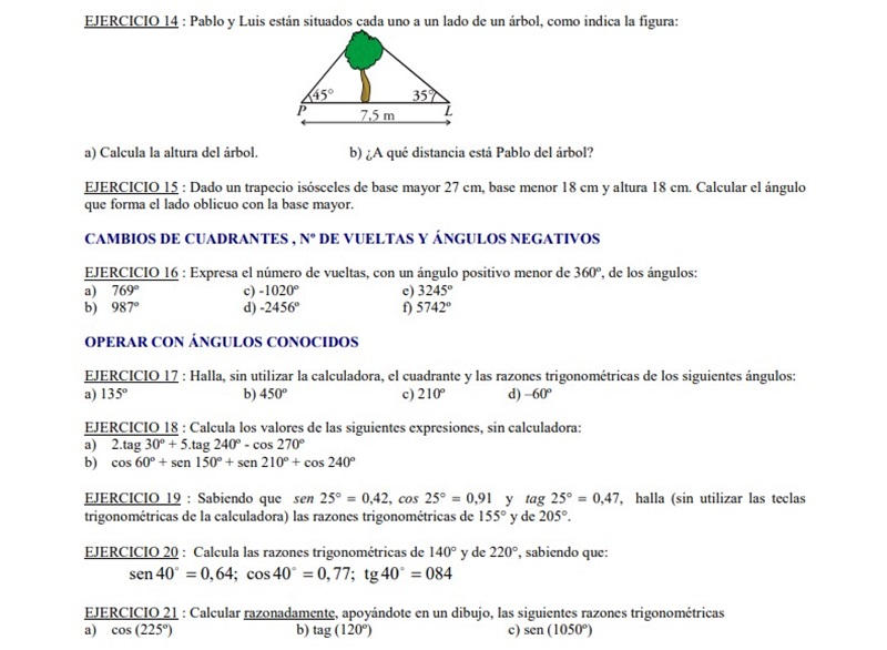 fichas descargables trigonometría