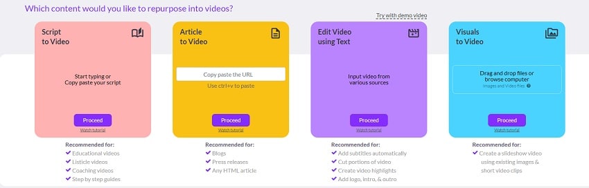 Pictory, herramientas para hacer videotutoriales