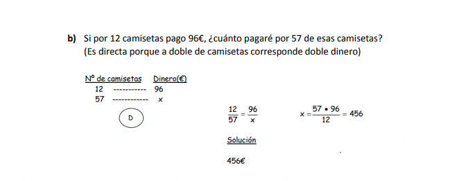 Ficha regla de tres.