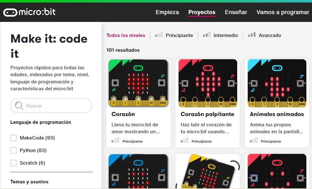 micro:bit- proyectos de robótica y programación