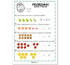 ejercicios de sumas y restas