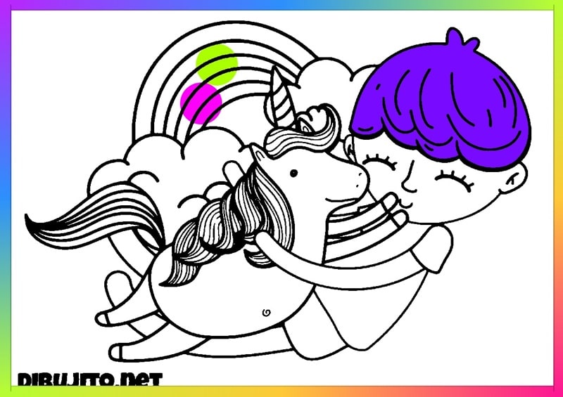 arcoíris para colorear 
