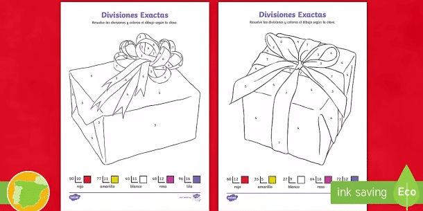 divisiones para colorear