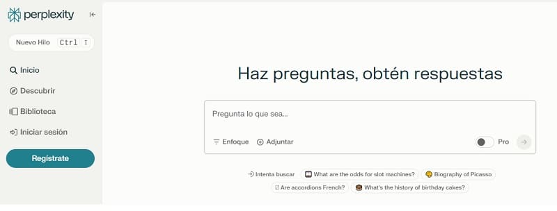 IAs que citan las fuentes que usan: Perplexity IA