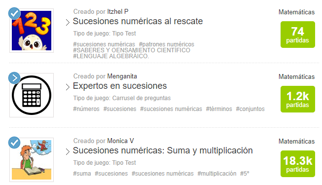 secuencias numéricas