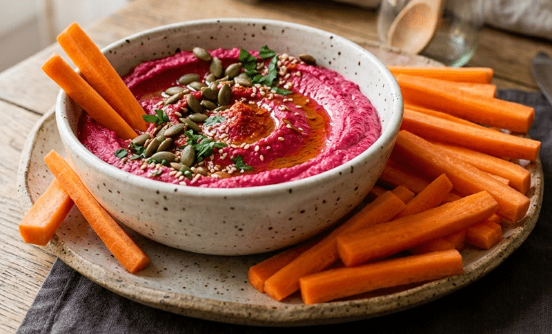 hummus remolacha