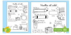 fichas vuelta al cole
