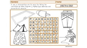 fichas vuelta al cole