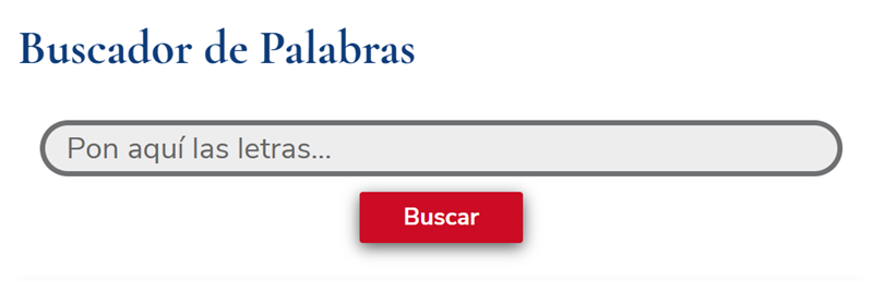 buscador de palabras
