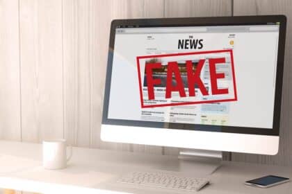 digital render generated workspace with computer smartphone