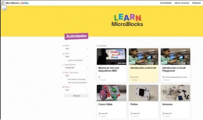 MicroBlocks- alternativas a Scratch