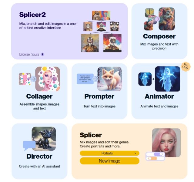 Artbreeder - crear imágenes con IA