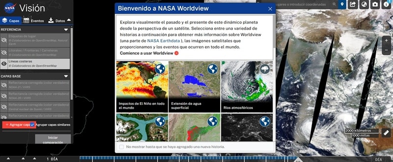 NASA Worldview satélites 