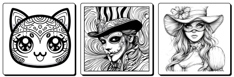 Dibujos de carnaval para colorear