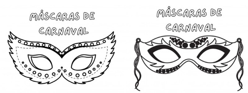 Dibujos de carnaval para colorear