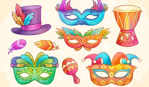 Dibujos de carnaval para colorear