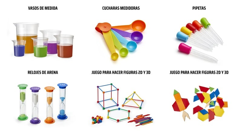 Parte de los materiales de 'Las Mates manipulativas'