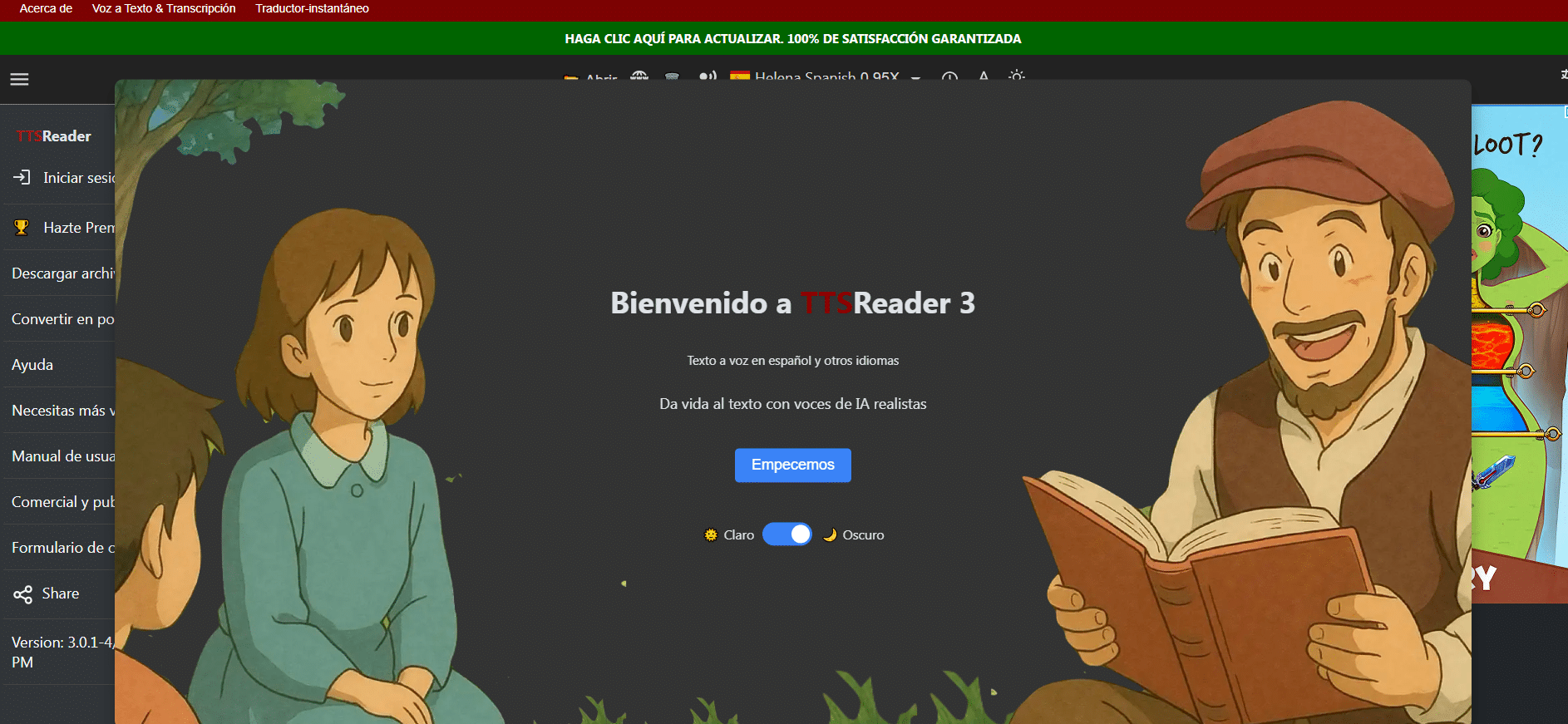 Herramientas IA para pasar texto a voz gratuitas- ttsreader