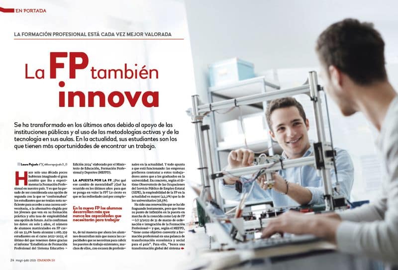 La FP también innova número 58 de la revista EDUCACIÓN 3.0