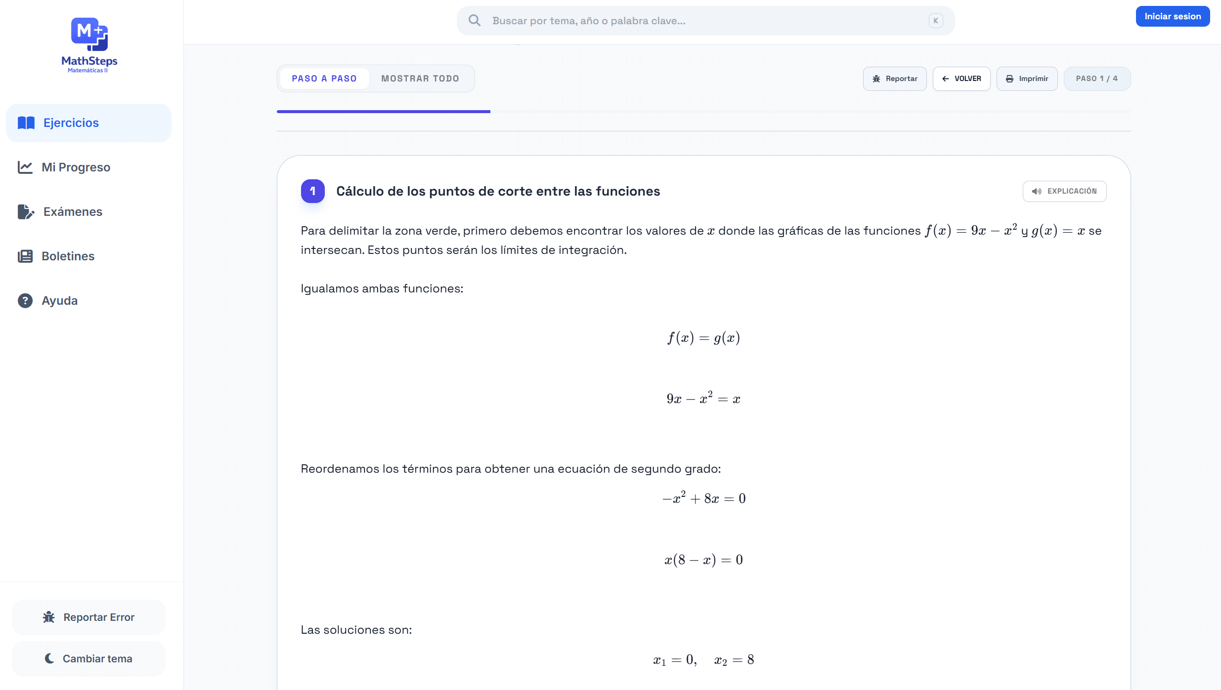 IA generativa matemáticas Mathsteps resolución ejercicios