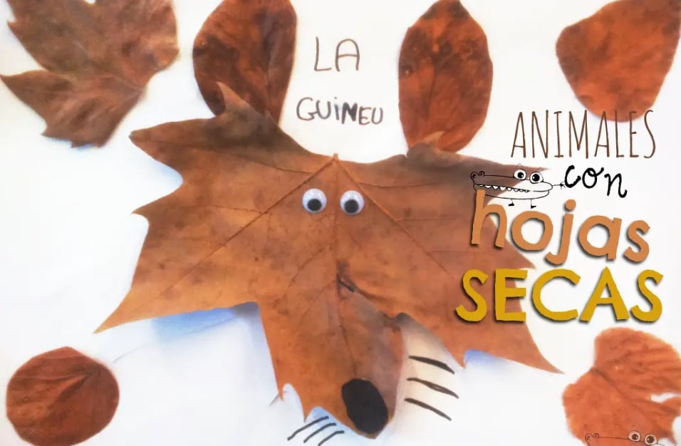 manualidades de animales con hojas