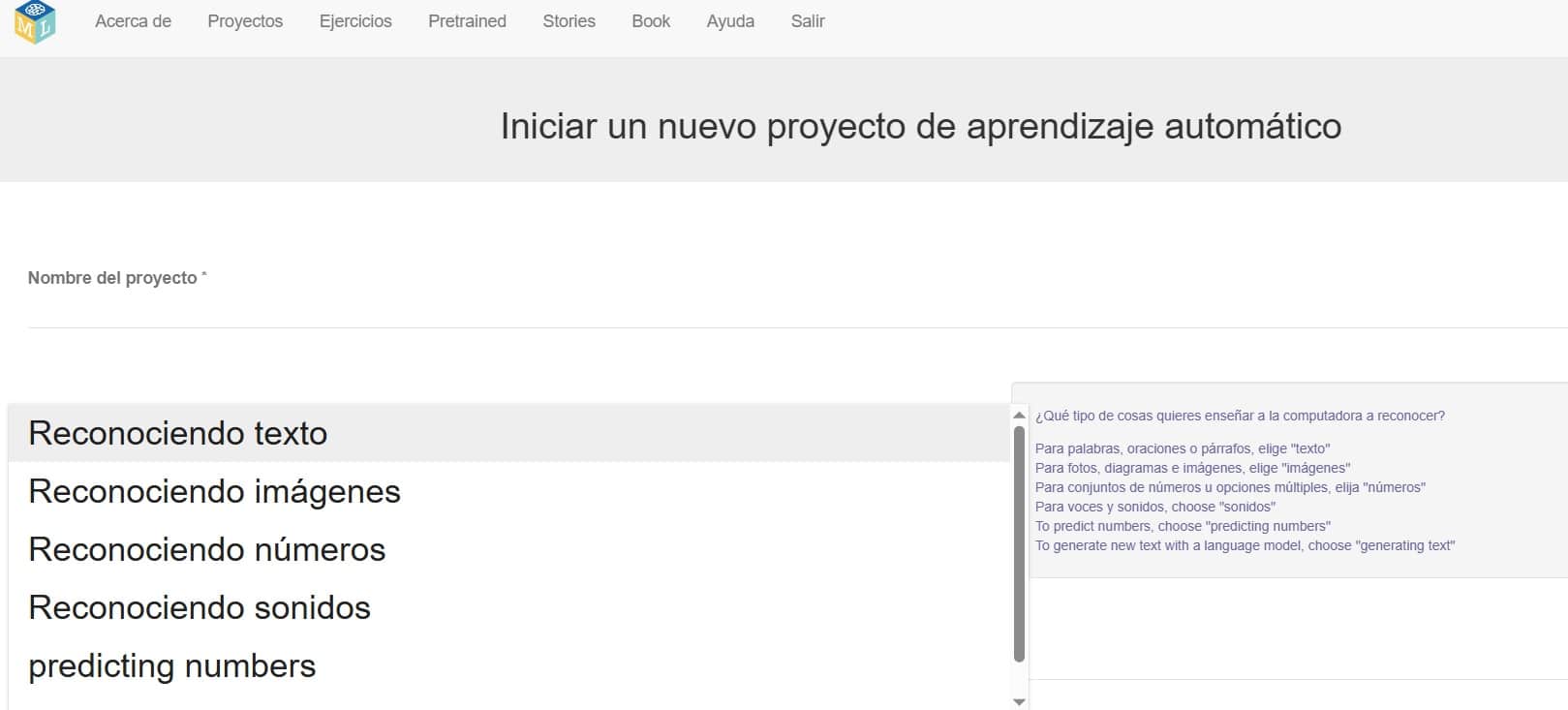 Machine learning for kids aprender IA