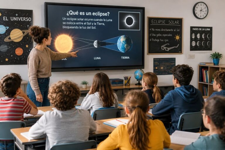 eclipse solar 2026 en el aula