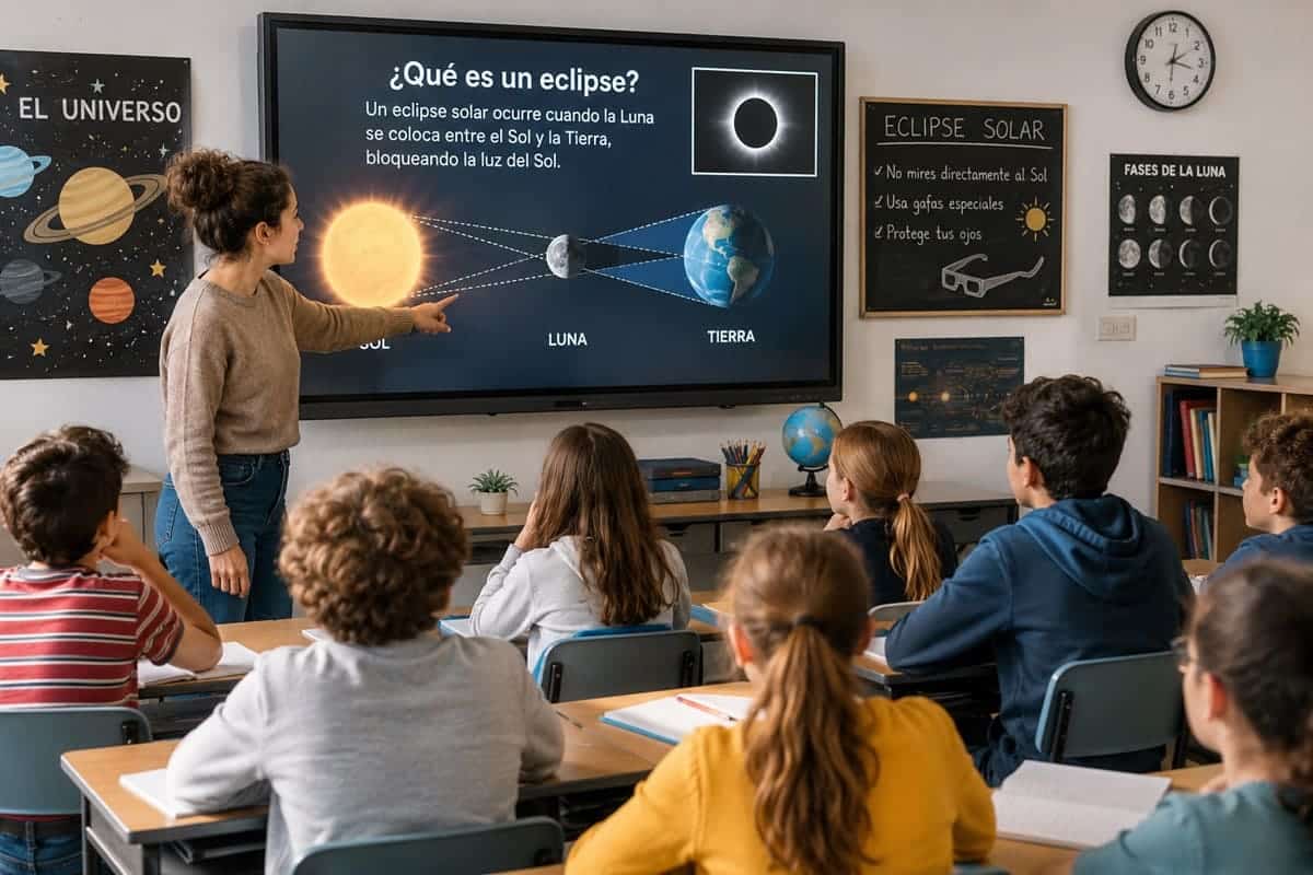 eclipse solar 2026 en el aula