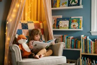 rincón de lectura para niños